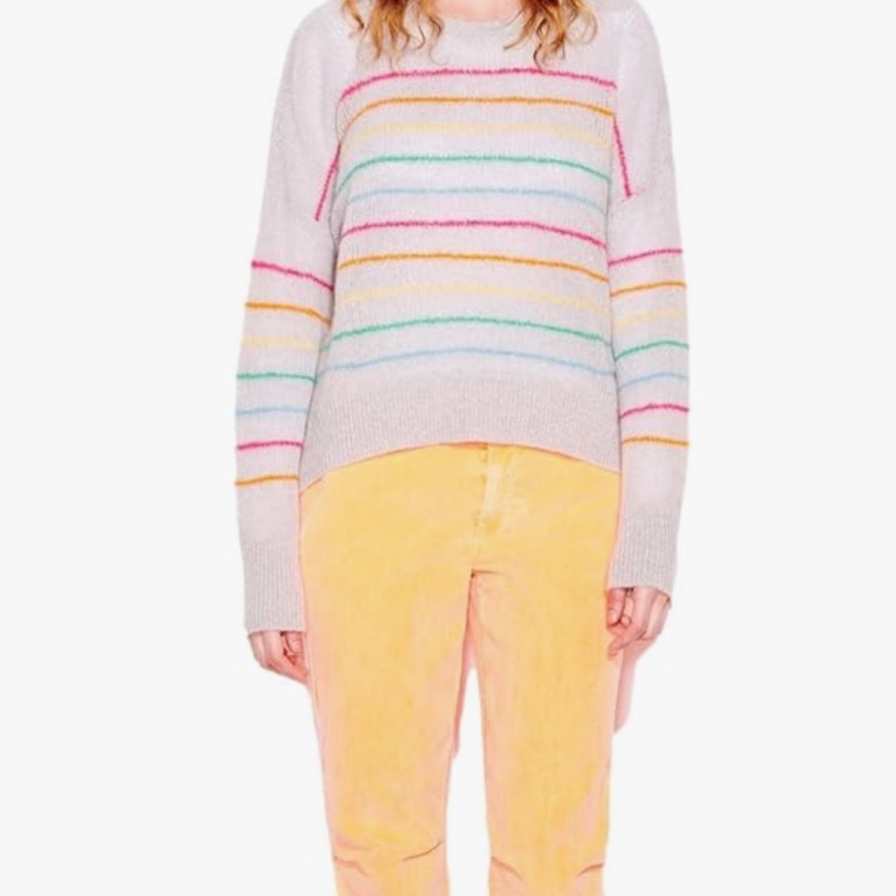 SUNDRY Rainbow Stripes Sweater Wool Cashmere